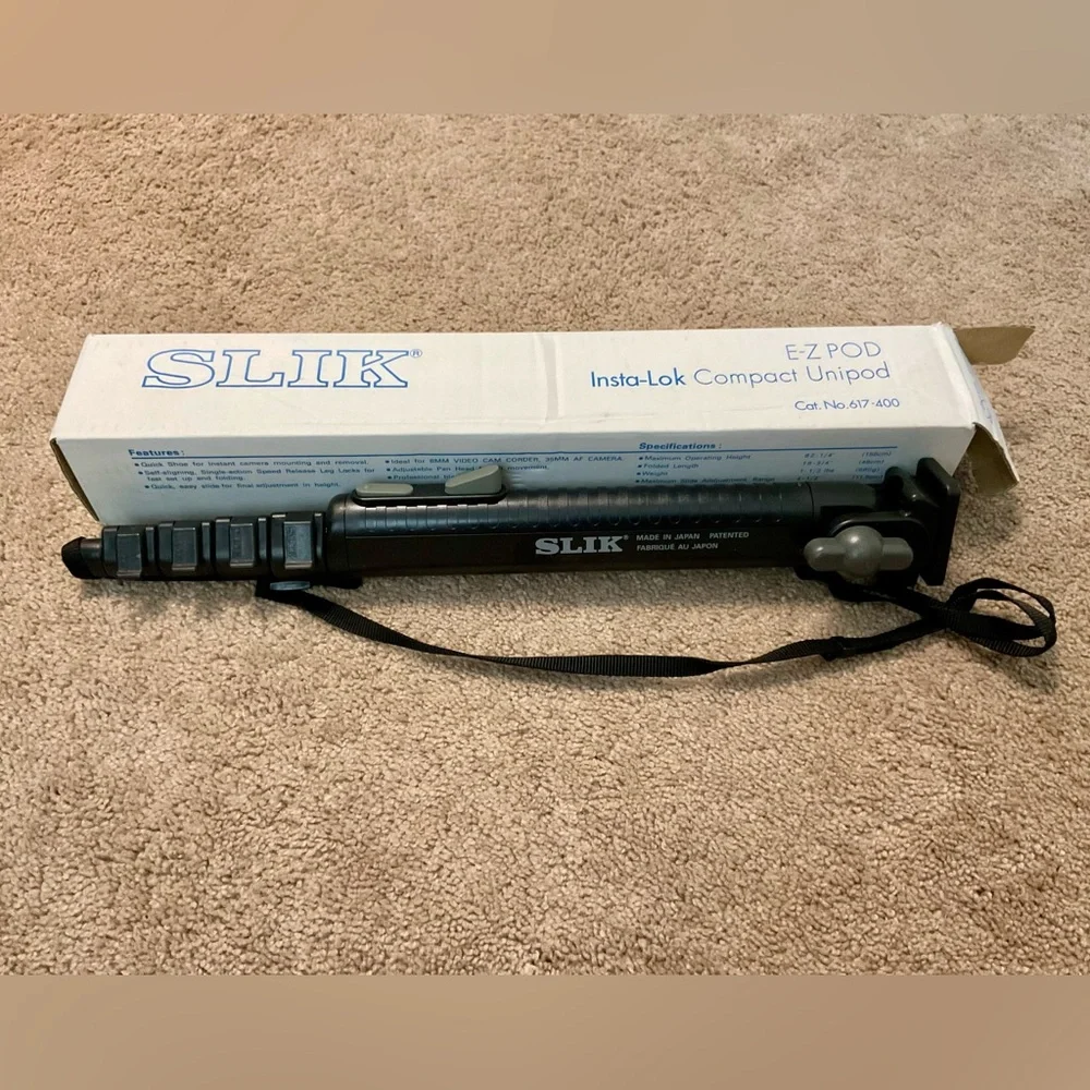 NIB Slik E-Z Pod Insta-Lok Compact Unipod Tripod Cat. No. 617-400
